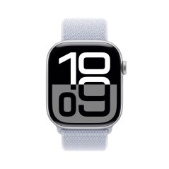 Apple Watch Series 10 46mm Cellular stříbrný hliník s oblačně modrým provlékacím řemínkem