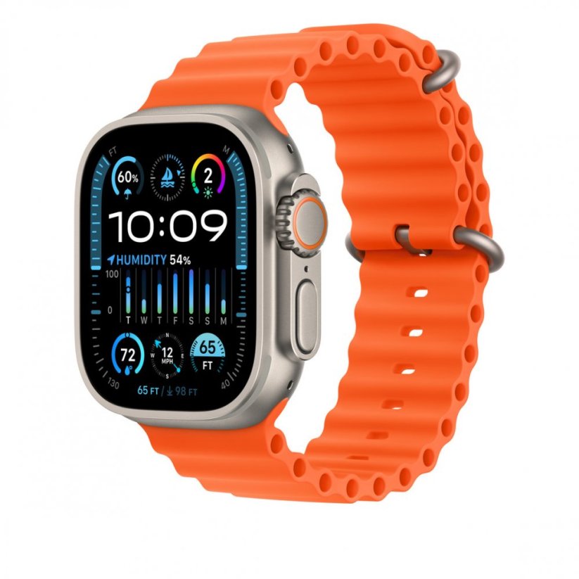 Apple Watch 49mm Oranžový Oceánský řemínek