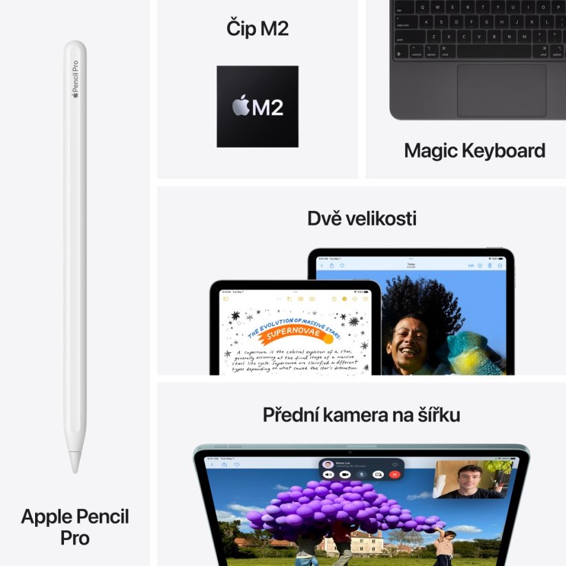 Apple iPad Air 13″ M2 Wi-Fi 128GB - Vesmírně šedý