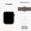 Apple Watch Series 9 Cellular 45mm Zlatý nerez s jílově šedým sportovním řemínkem - S/M