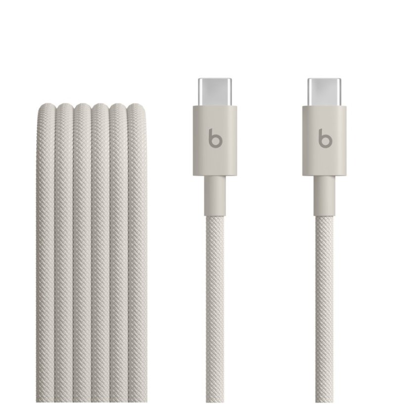 Opletený kabel Beats USB‑C / USB‑C (1,5m) – kamínkově šedý