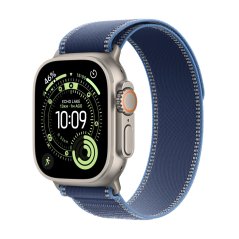 Apple Watch Ultra 3 49mm přírodní titan s jasně modrým trailovým tahem SM