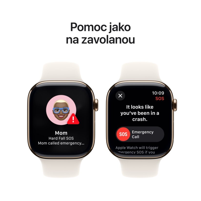 Apple Watch Series 10 46mm Cellular zlatý titan s hvězdně bílým sportovním řemínkem S/M