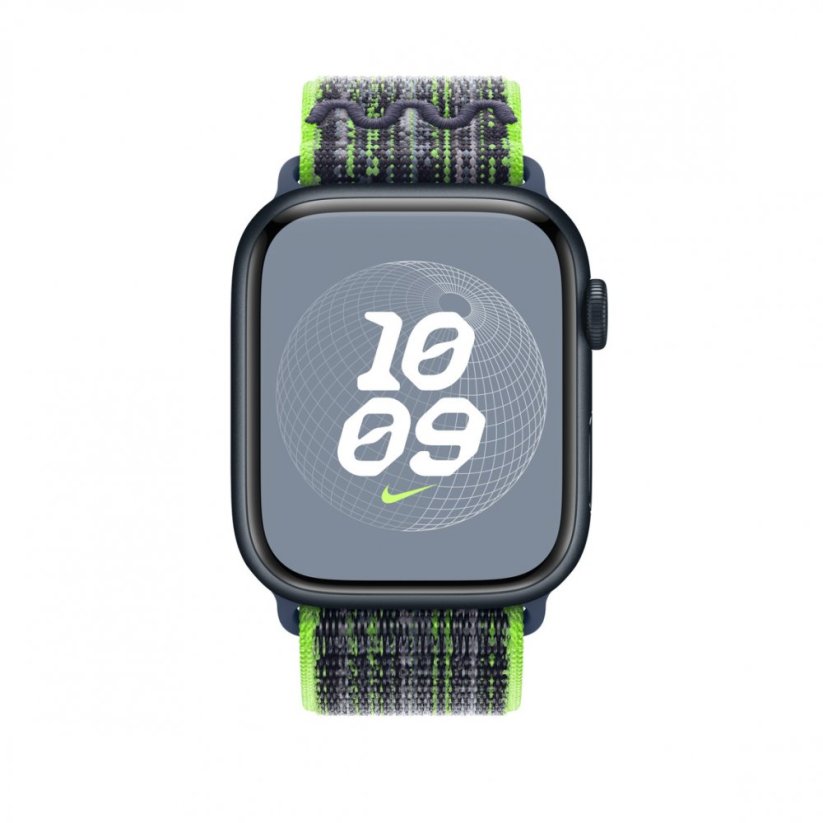 Apple Watch 45mm Jasně zelený / modrý provlékací sportovní řemínek Nike