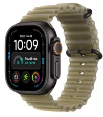 Apple 49mm oceánský řemínek - průsvitně chaluhový, černý titan
