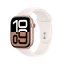 Apple Watch Series 10 46mm Cellular růžově zlatý hliník se světle ruměným sportovním řemínkem M/L