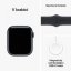 Apple Watch Series 9 Cellular 45mm Temně inkoustový hliník s temně inkoustovým sportovním řemínkem - M/L