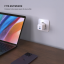 FIXED Síťová GaN nabíječka Mini s 2xUSB-C a USB výstupem, podpora PD, 65W, bílá