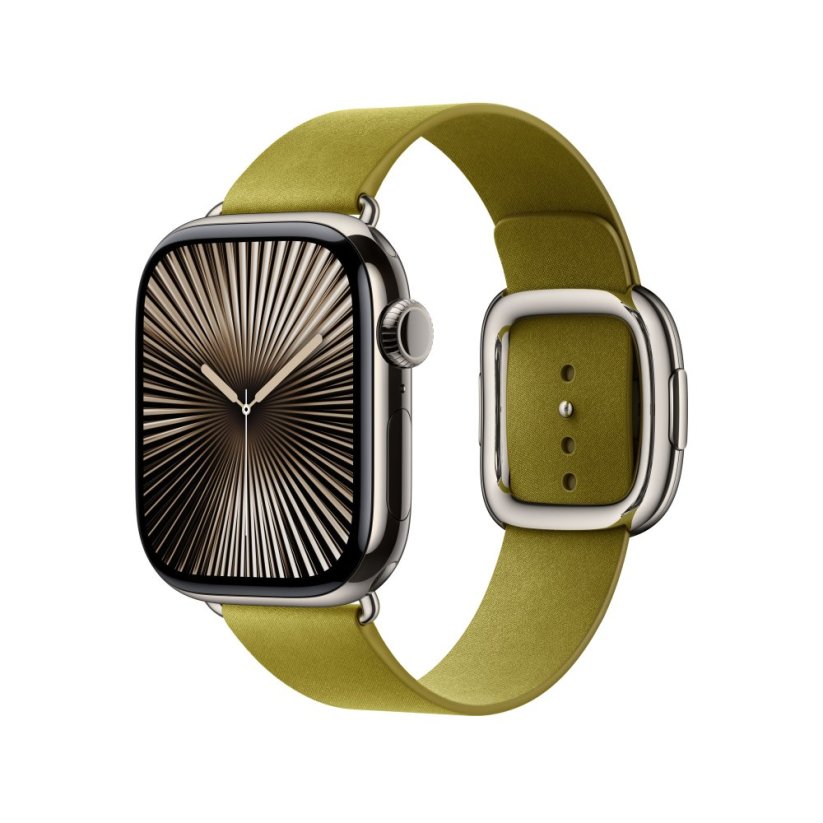Apple Watch 42mm zelenožlutý řemínek s moderní přezkou - Medium