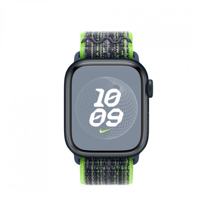 Apple Watch 41mm Jasně zelený / modrý provlékací sportovní řemínek Nike