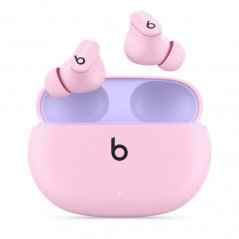 Růžová sluchátka Beats Studio Buds s nabíjecím pouzdrem