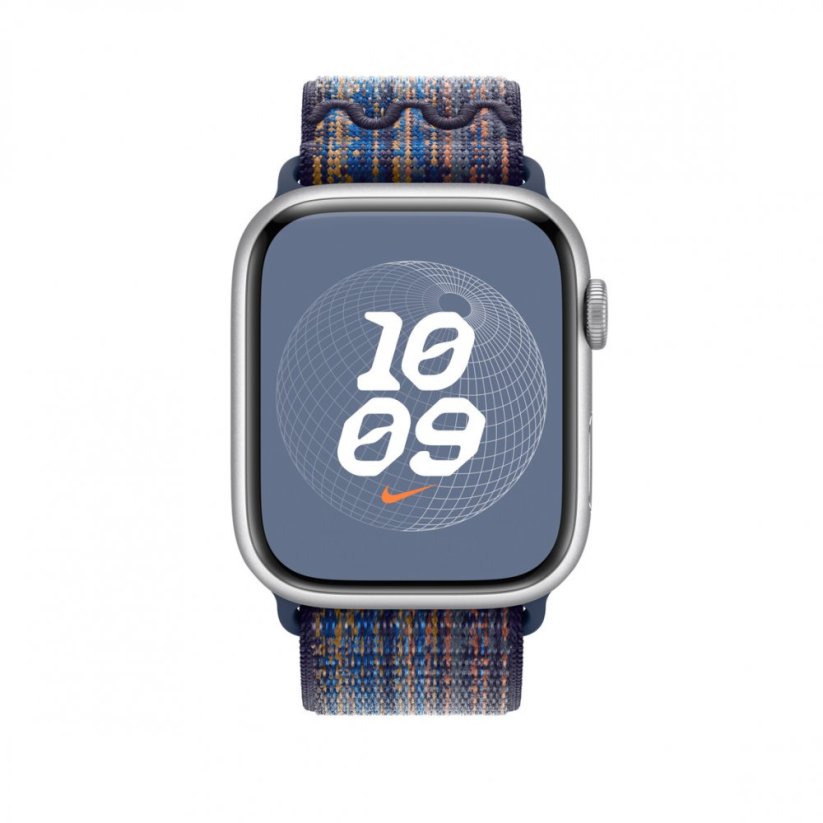 Apple Watch 45mm Game Royal / oranžový provlékací sportovní řemínek Nike