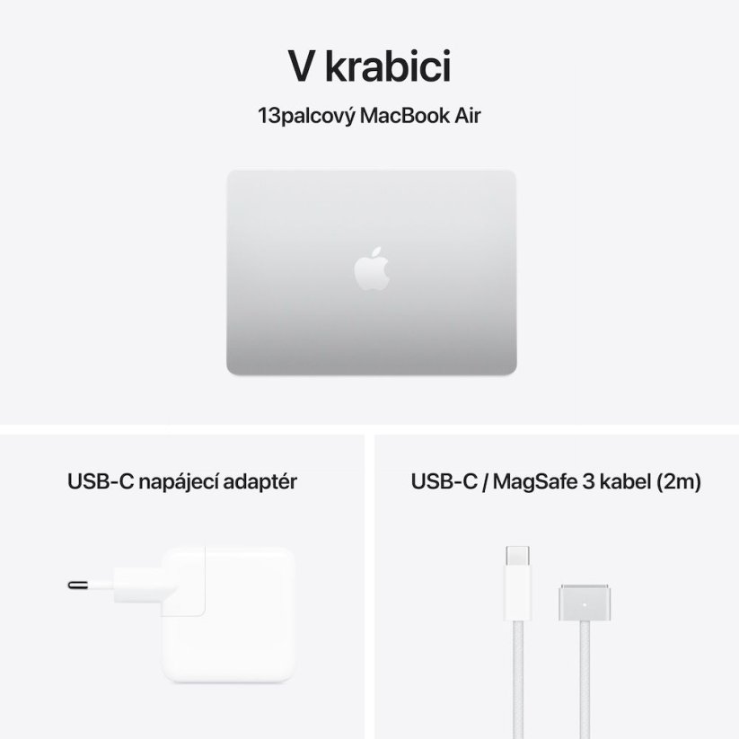 Apple MacBook Air 13"/M4/13,6"/2560x1664/16GB/256GB SSD/M4/Sequoia/Silver/1R