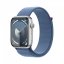 Apple Watch Series 9 45mm Stříbrný hliník s ledově modrým provlékacím řemínkem