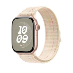 Apple Watch 46mm hvězdně bílý/růžový provlékací sportovní řemínek Nike