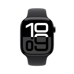 Apple Watch Series 10 42mm klavírně černý hliník s černým sportovním řemínkem M/L