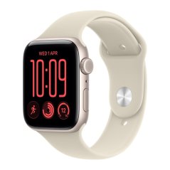 Apple Watch SE 3 GPS + Cellular 44mm hvězdně bílý hliník s pískovým sportovním řemínkem S/M
