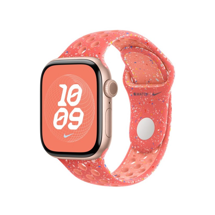 Apple Watch 42mm žhavě oranžový sportovní řemínek Nike - S/M