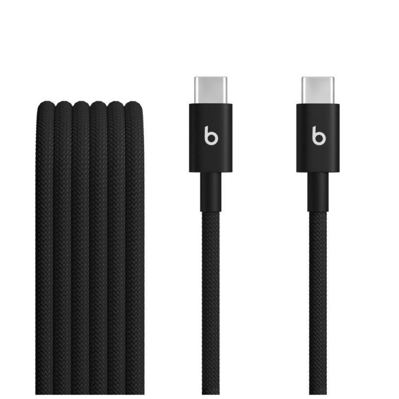 Opletený kabel Beats USB‑C/USB‑C (1,5m) – sytě černý