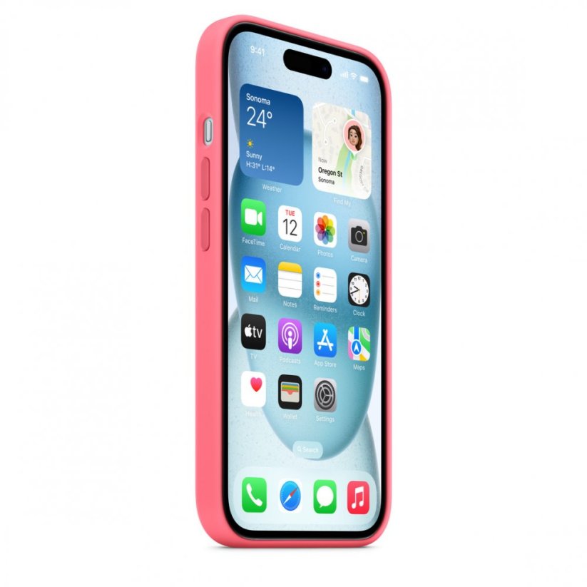 Apple Silikonový kryt s MagSafe na iPhone 15 Plus – růžový