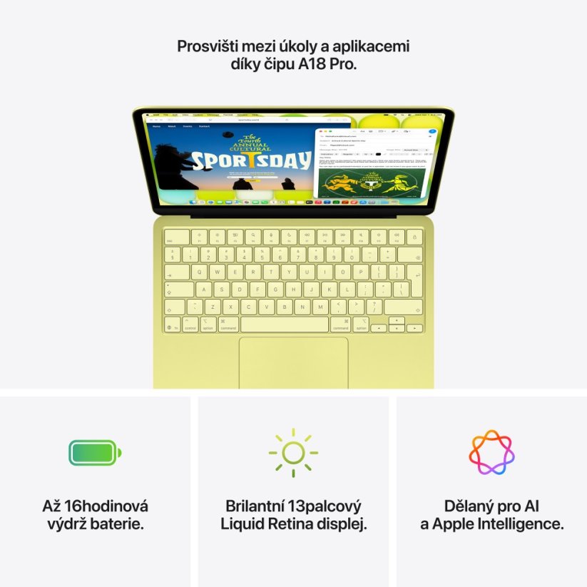 MacBook Neo 13" A18P 6C CPU/5C GPU/8G/256GB SSD - stříbrný
