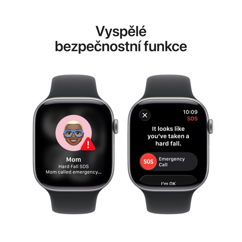 Apple Watch Series 11 46mm vesmírně šedý hliník s černým sportovním řemínkem S/M