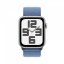 Apple Watch SE 44mm Stříbrný hliník s ledově modrým provlékacím řemínkem