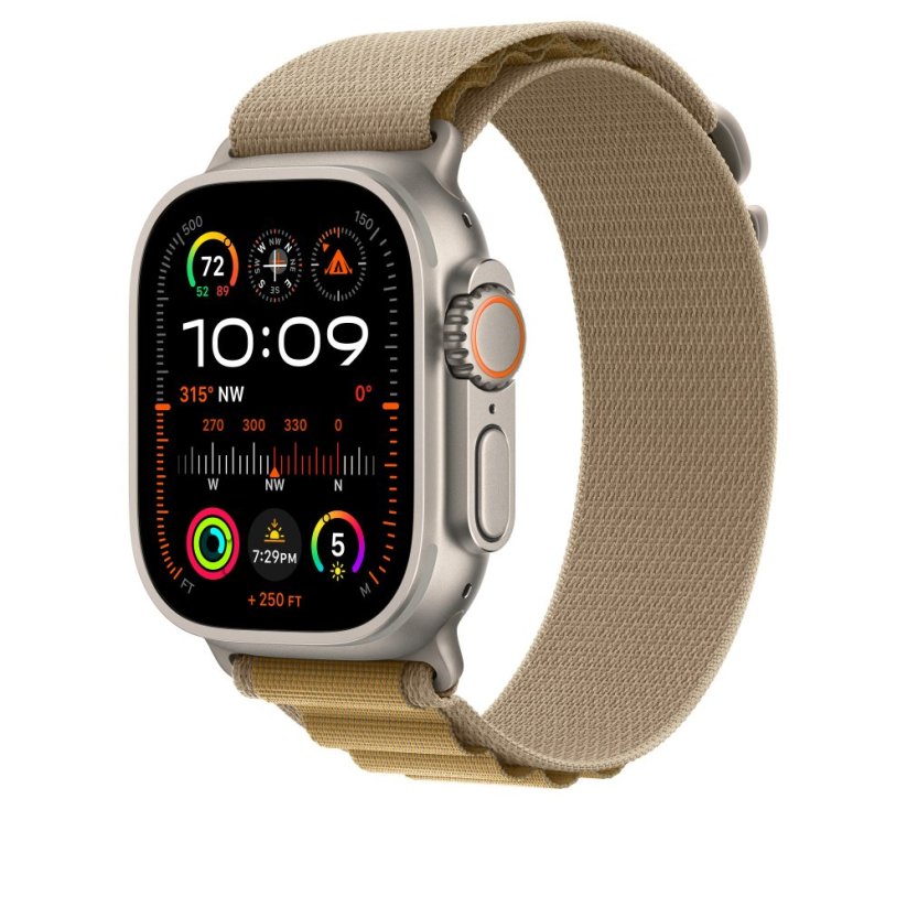 Apple Watch 49mm žlutohnědý Alpský tah - M - provedení z přírodního