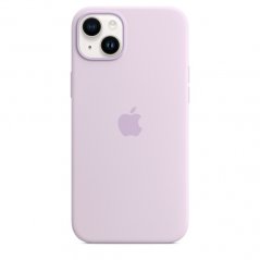 Šeříkově modrý silikonový kryt s MagSafe pro iPhone 14 Plus