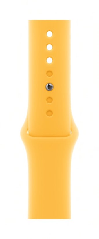 Apple Watch 45mm Paprskově žlutý sportovní řemínek - M/L