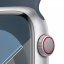 Apple Watch Series 9 Cellular 45mm Stříbrný hliník s bouřkově modrým sportovním řemínkem - S/M