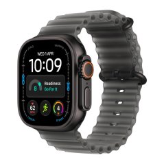Apple Watch Ultra 4 49mm černý titan s průsvitně černým oceánským řemínkem / SK