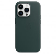 Piniově zelený kožený kryt s MagSafe pro iPhone 14 Pro