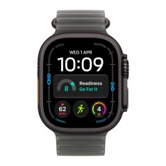 Apple Watch Ultra 4 49mm černý titan s průsvitně černým oceánským řemínkem
