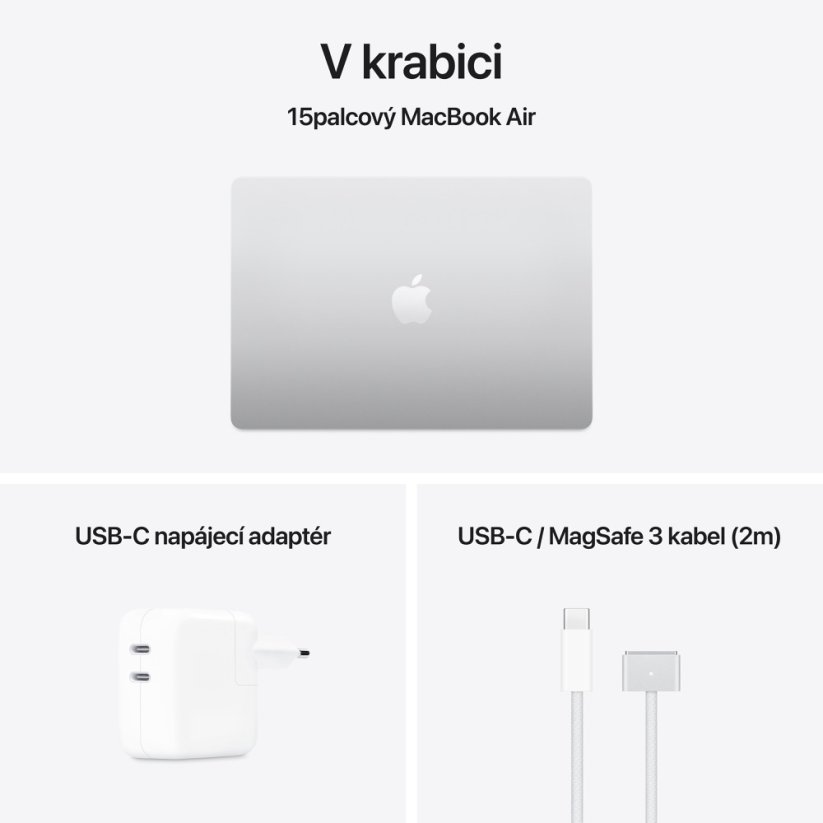 MacBook Air 15″ M4 10C CPU/10C GPU/16G/512 - Stříbrný