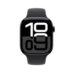 Apple Watch Series 10 42mm Cellular klavírně černý hliník s černým sportovním řemínkem S/M