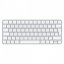 Pohled shora na bílou Apple Magic Keyboard