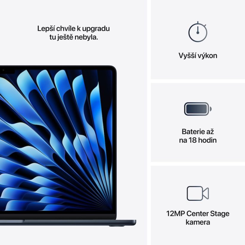 Apple MacBook Air 15"/M4/15,3"/2880x1864/24GB/512GB SSD/M4/Sequoia/Midnight/1R
