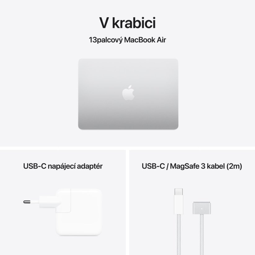 MacBook Air 13″ M4 10C CPU/8C GPU/16G/256 - Stříbrný