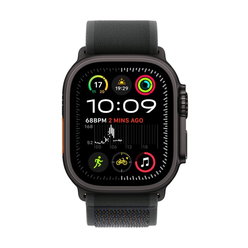 Apple Watch Ultra 2 49mm černý titan s černým trailovým tahem M/L