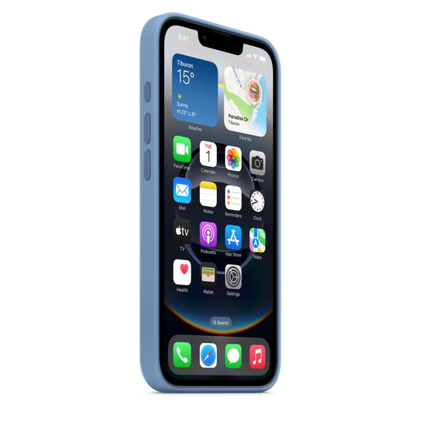 Apple Silikonový kryt na iPhone 16e - ledově modrý