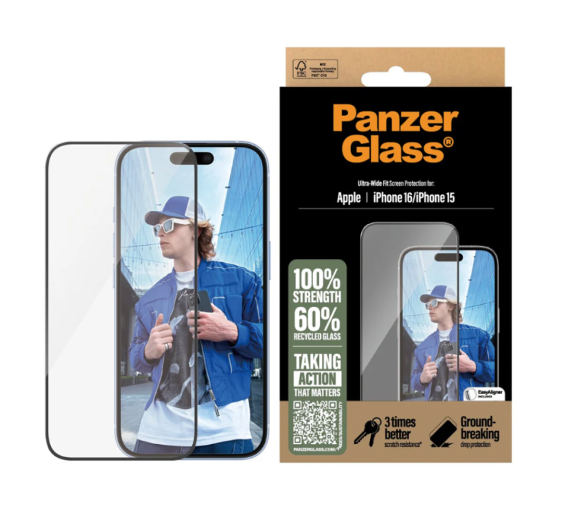 PanzerGlass - tvrzené sklo pro iPhone 15 a iPhone 16