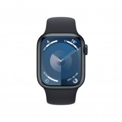 Apple Watch Series 9 41mm Temně inkoustový hliník s temně inkoustovým sportovním řemínkem - M/L