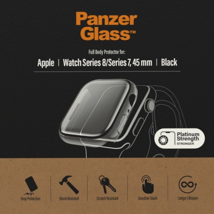 PanzerGlass - ochranný kryt pro Watch 9 45mm - černý