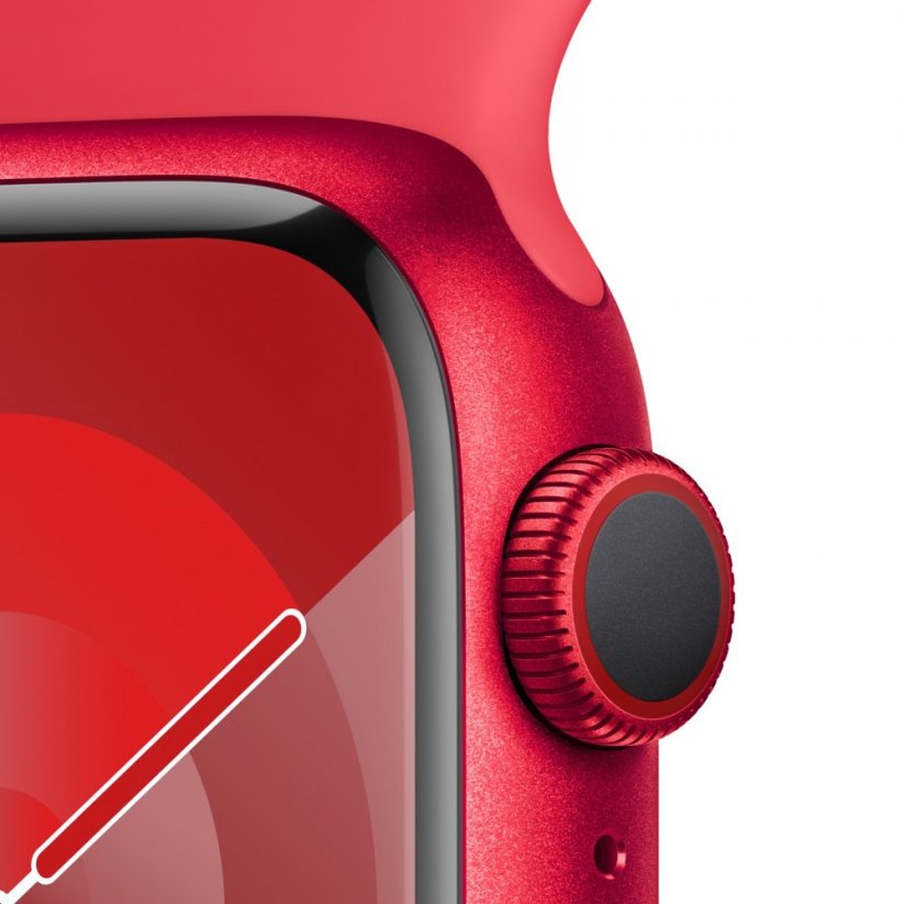 Apple Watch Series 9 Cellular 41mm (PRODUCT)RED hliník s (PRODUCT)RED sportovním řemínkem - S/M