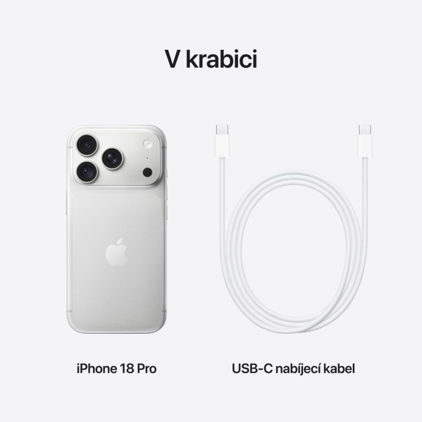 Apple iPhone 18 Pro 1TB - stříbrný