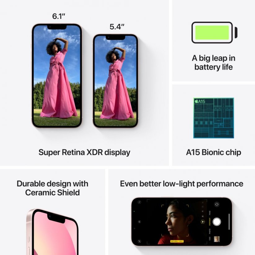 Apple iPhone 13 128GB - růžový