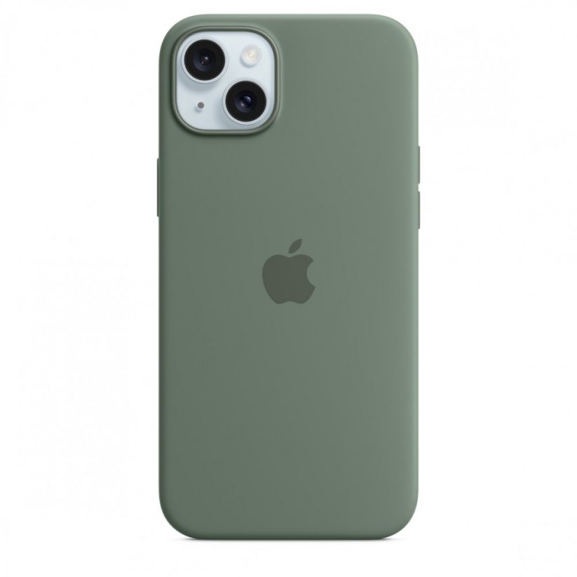 Apple Silikonový kryt s MagSafe na iPhone 15 Plus – cypřišově zelený