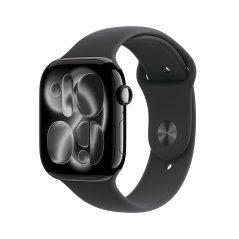 Apple Watch Series 11 Cellular 46mm černý hliník s černým sportovním řemínkem S/M