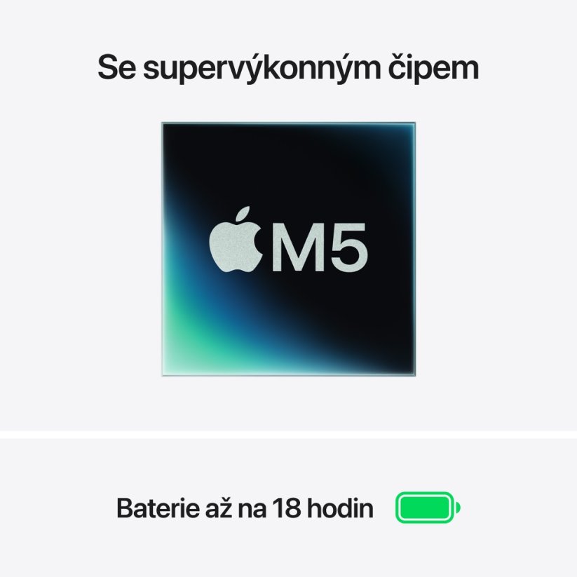 MacBook Air 13″ M5 10C CPU/10C GPU/24G/1T SSD - stříbrný